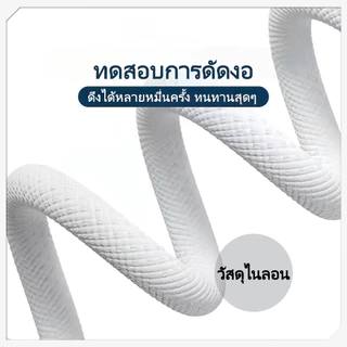 สายชาร์จ Type-C to Type-C แกนทองแดง PD 60W ชาร์จเร็วสุด หุ้มถักไนลอน สำหรับ IP15 ขึ้นไปทุกรุ่น