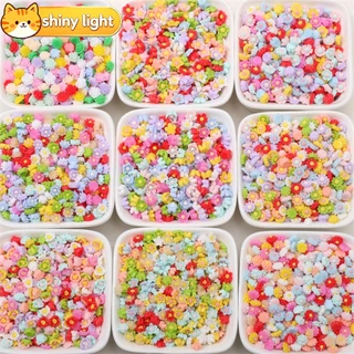 ลูกปัดเรซิ่นไม่มีรู ดอกไม้เล็ก 6 มม. 50 ชิ้น/แพ็ค หลากสีสุ่ม สำหรับตกแต่งเคสโทรศัพท์ ทำครีมกาว อุปกรณ์งานฝีมือ DIY