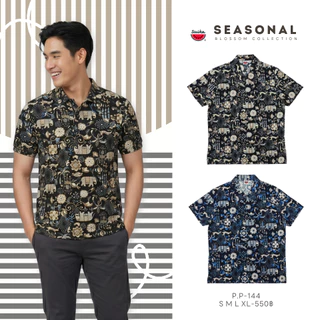 เสื้อแตงโม (SUIKA) - เสื้อแตงโม เสื้อยืดคอปกแขนสั้น ลายช้างกราฟฟิค(P.P-144 322 321)