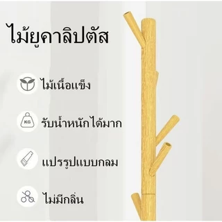 ชั้นวางเสื้อโค้ทไม้ ไม้แขวนผ้าทรงต้นไม ที่แขวนผ้าไม้ ที่แขวนเสื้อโค๊ท ทนทาน ติดตั้งง่าย