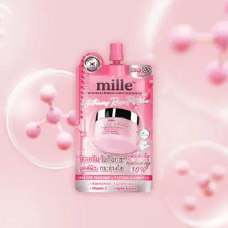 ** ยกกล่องX6ซอง ** มิลเล่ Mille whitening rose peptide 9 complex multivitamin gel cream 10 g. เจลครีมโบท็อกซ์