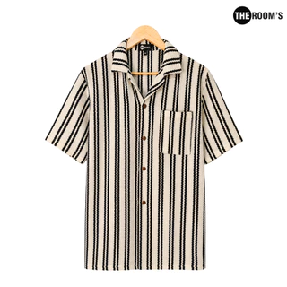 THE ROOM'S - เดอะรูม เสื้อฮาวาย เสื้อเชิ้ตแขนสั้น ผ้าทอ ผ้านุ่ม ไม่ต้องรีด ระบายอากาศได้ดี เที่ยวทะเล