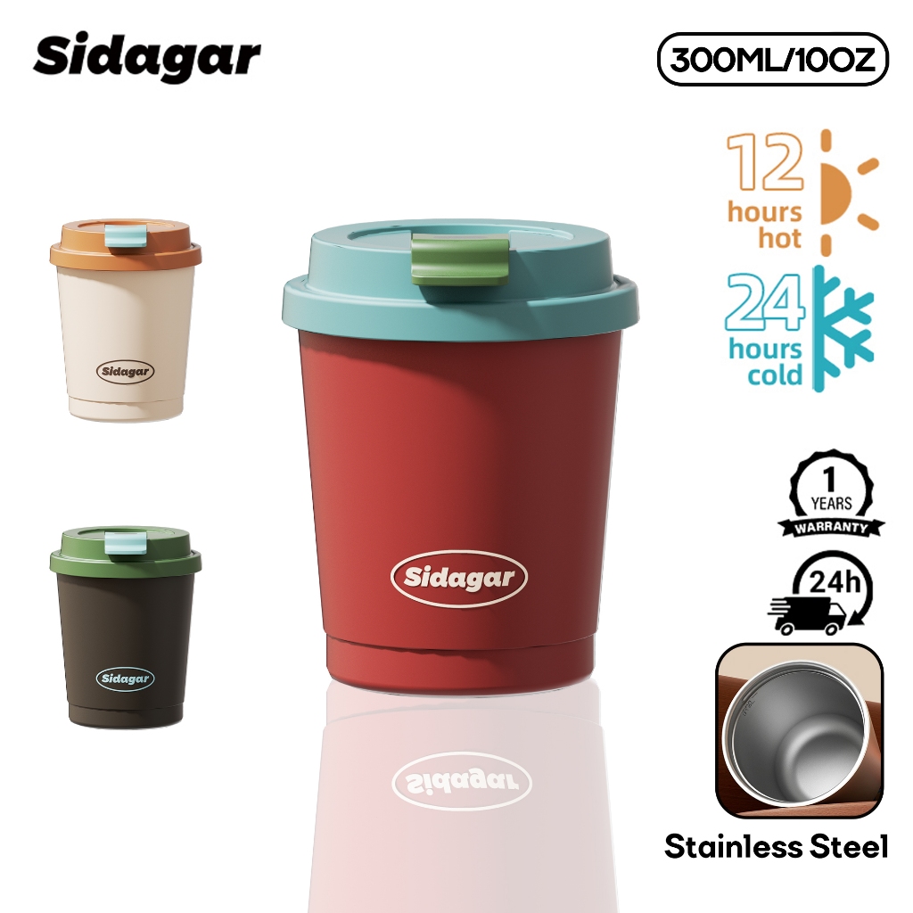 Sidagar แก้วกาแฟ 570ML เคลือบเซรามิก แก้วเก็บความเย็น แฟชั่น Coffee Cup