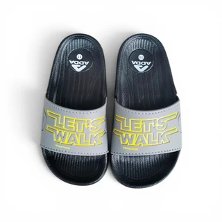 ADDA(KIDS) รองเท้าแตะแบบสวมสำหรับเด็ก รุ่น 32B3K พิมพ์ Let's walk SIZE : 8(25)-3(35)