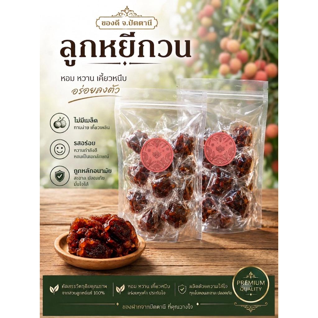 🍊ลูกหยีกวน ของดีจ.ปัตตานี ไม่มีเมล็ด เกรด A
