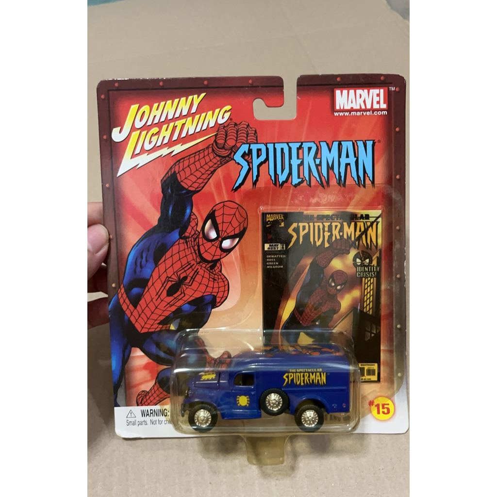 รถเหล็ก Johnny Lightning Marvel #15 Spider-Man WWII WC54 Ambulance โมเดลรถเหล็กสไปเดอร์แมน  งานเก่าป