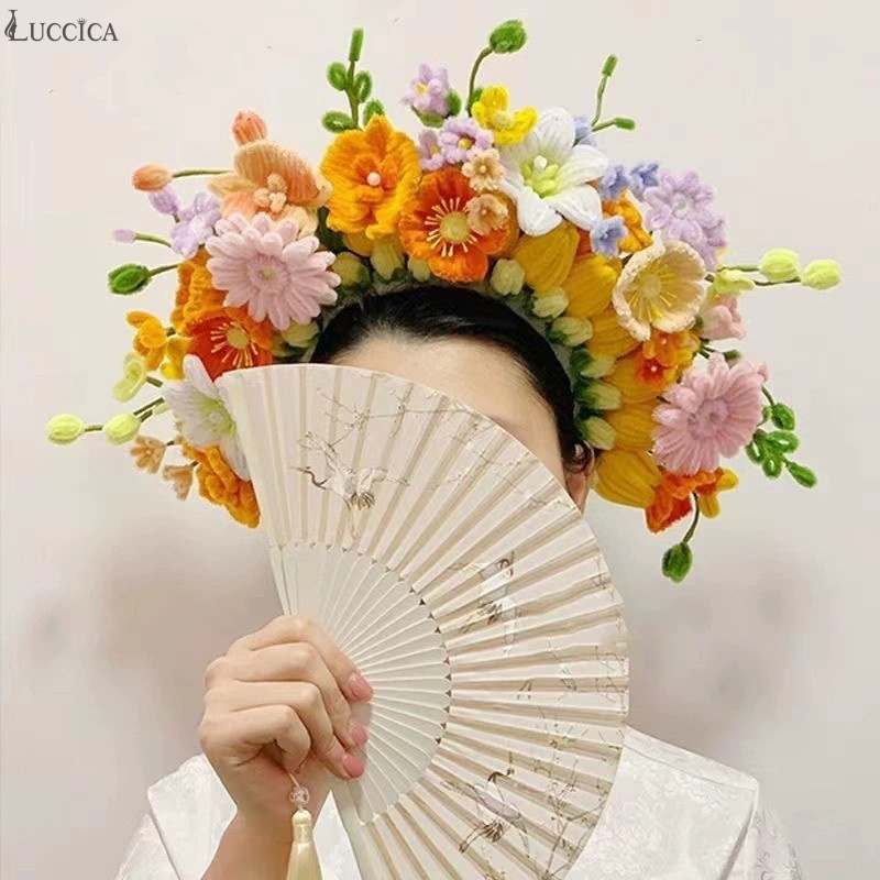 LUCCICA-อุปกรณ์ตกแต่งผม DIY จากแท่งกำมะหยี่: คลิปหนีบผมรูปผีเสื้อ - งานประดิษฐ์สร้างสรรค์ (ชุดอุปกรณ์)