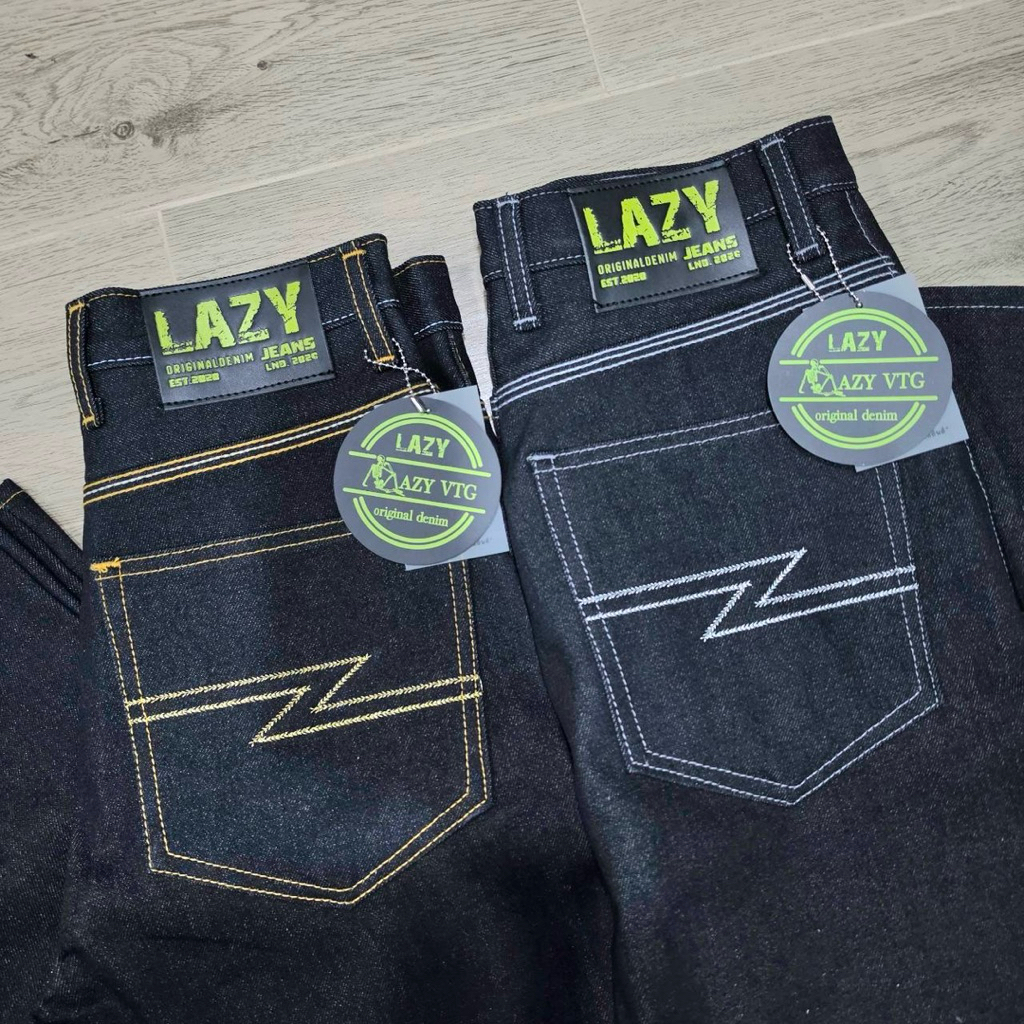 กางเกง LAZY มิดไนท์ 16Oz  ดีเทลใหม่ล่าสุด แถมป้ายห้อย+ตะขอ