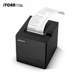 iTCAN เครื่องพิมพ์ใบเสร็จ AN801 เครื่องปริ้นใบเสร็จความร้อน ตัดกระดาษอัตโนมัติ รองรับกระดาษ 80MM