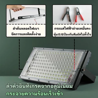 MIMI ไฟล่อหมึกแสงเขียว LED 250W/350W รุ่นคลิปแบตเตอรี่/เสียบไฟบ้าน กันน้ำ สปอตไลท์ใช้ตกปลาใต้น้ำ spotlight