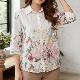 NewArrival2026 🌸เสื้อผู้หญิงพิมพ์ลายดอกสีโทนพาสเทล งานจากไทย ผสมผ้าลูกไม้ ใส่แล้วดูอ่อนวัย สุภาพ สวยหวานน่ามอง