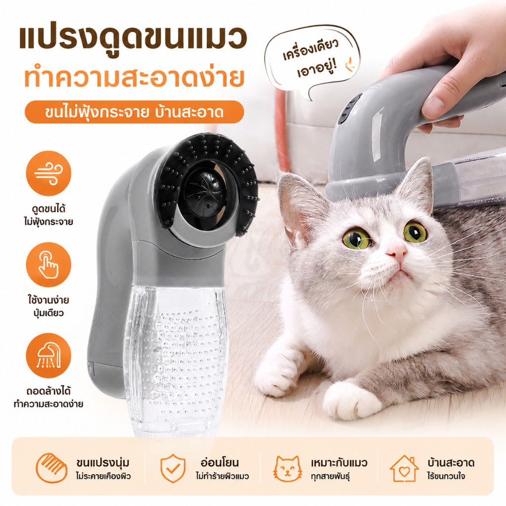 【COD】เครื่องกําจัดขนสัตว์เลี้ยงสุนัข เครื่องดูดขนสัตว์เลี้ยง เครื่องดูดขนแมว กำจัดขน/กำจัดไรฝุ่น/เป่าฝุ่น เครื่องปัตตาเล