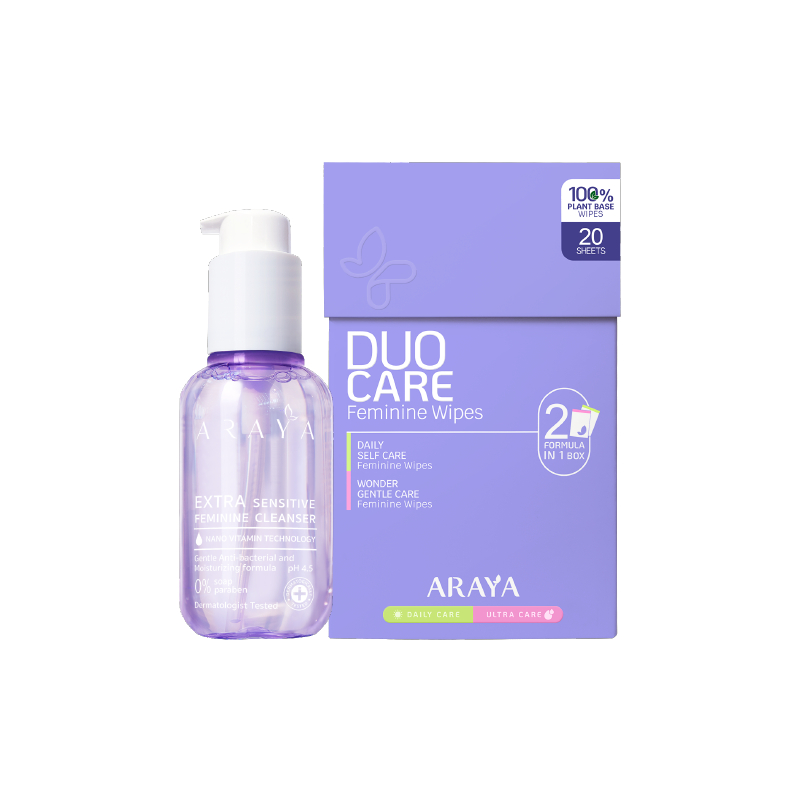 [สินค้าสมนาคุณ MYS เท่านั้น] ARAYA Cleanser คลีนเซอร์ทำความอาดพร้อมฟื้นบำรุง100ml + ผ้าเปียก 1 กล่อง 20 ชิ้น