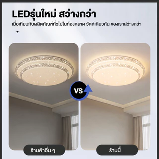 โคมไฟเพดาน led โคมไฟระย้า ตกแต่งห้องนั่งเล่น สไตล์โมเดิร์นมินิมอล ด้วยรีโมทคอนโทรลเพื่อเปลี่ยนแสง 3สี