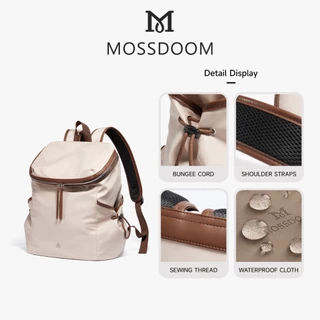 MOSSDOOM Auvia Bag กระเป๋าเป้สะพายหลัง วัสดุผ้าไนลอน เบา ใส่โน๊ตบุ๊คได้ จุของได้เยอะ มีช่องด้านข้างกระเป๋า