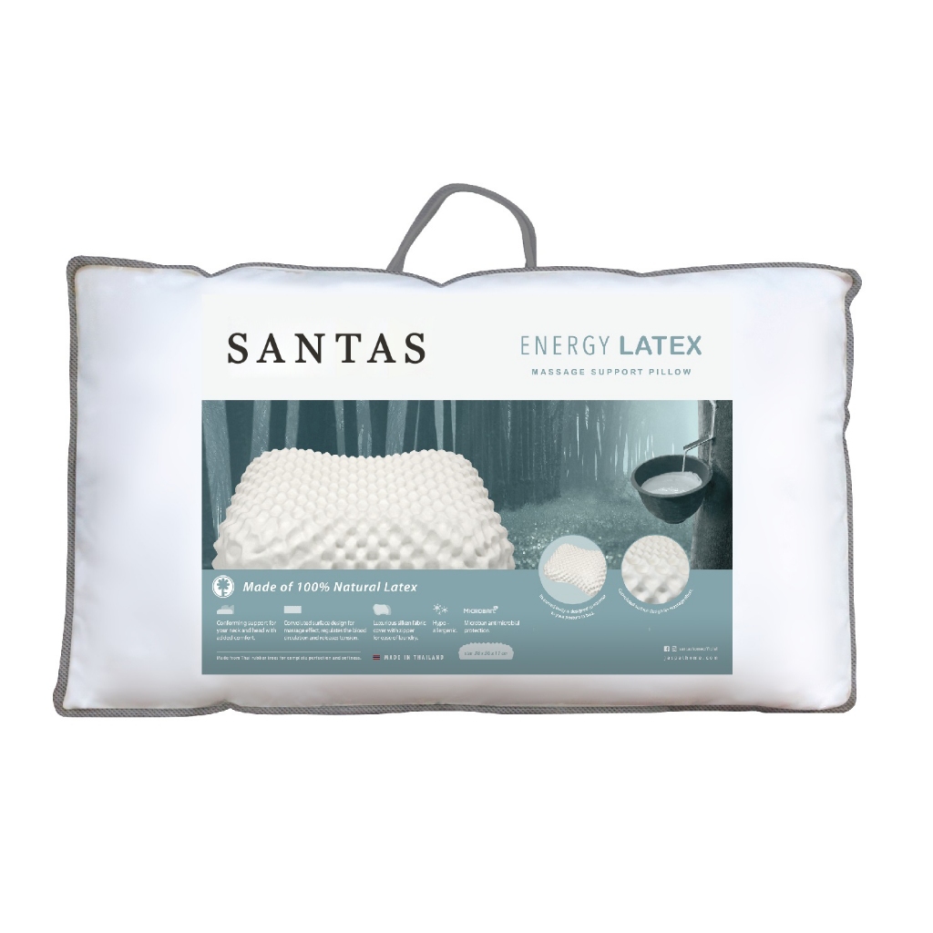 SANTAS หมอนหนุนยางพารา ENERGY LATEX STANDARD รุ่น MASSAGE SUPPORT