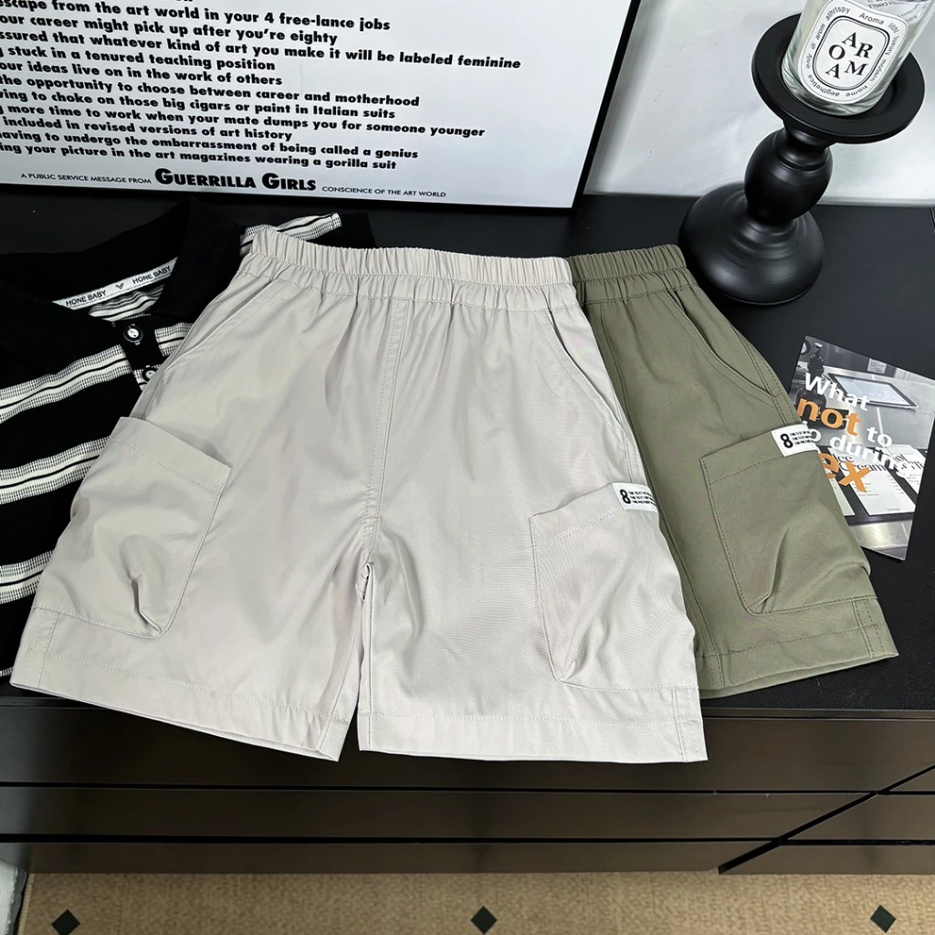 Babyonline(Y360)O1-OF1 (ส่งด่วน1วัน) กางเกงขาสั้นสีพื้นสำหรับเด็ก ผ้าฝ้าย นิ่ม ใส่สบาย