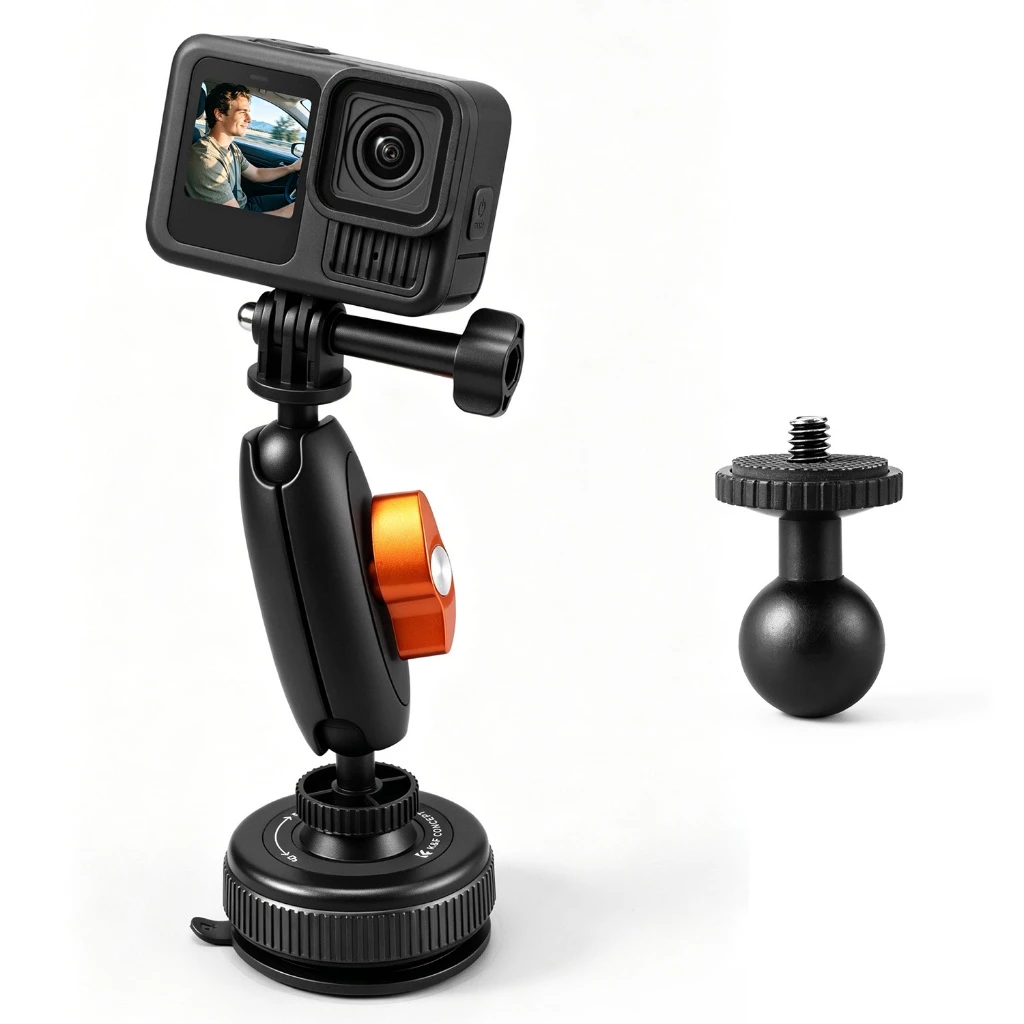 K&F CONCEPT Suction Cup Mount ที่ตั้งกล้องแบบตัวดูด สําหรับ Gopro /DJI OSMO Action /Insta360 thumbnail 3