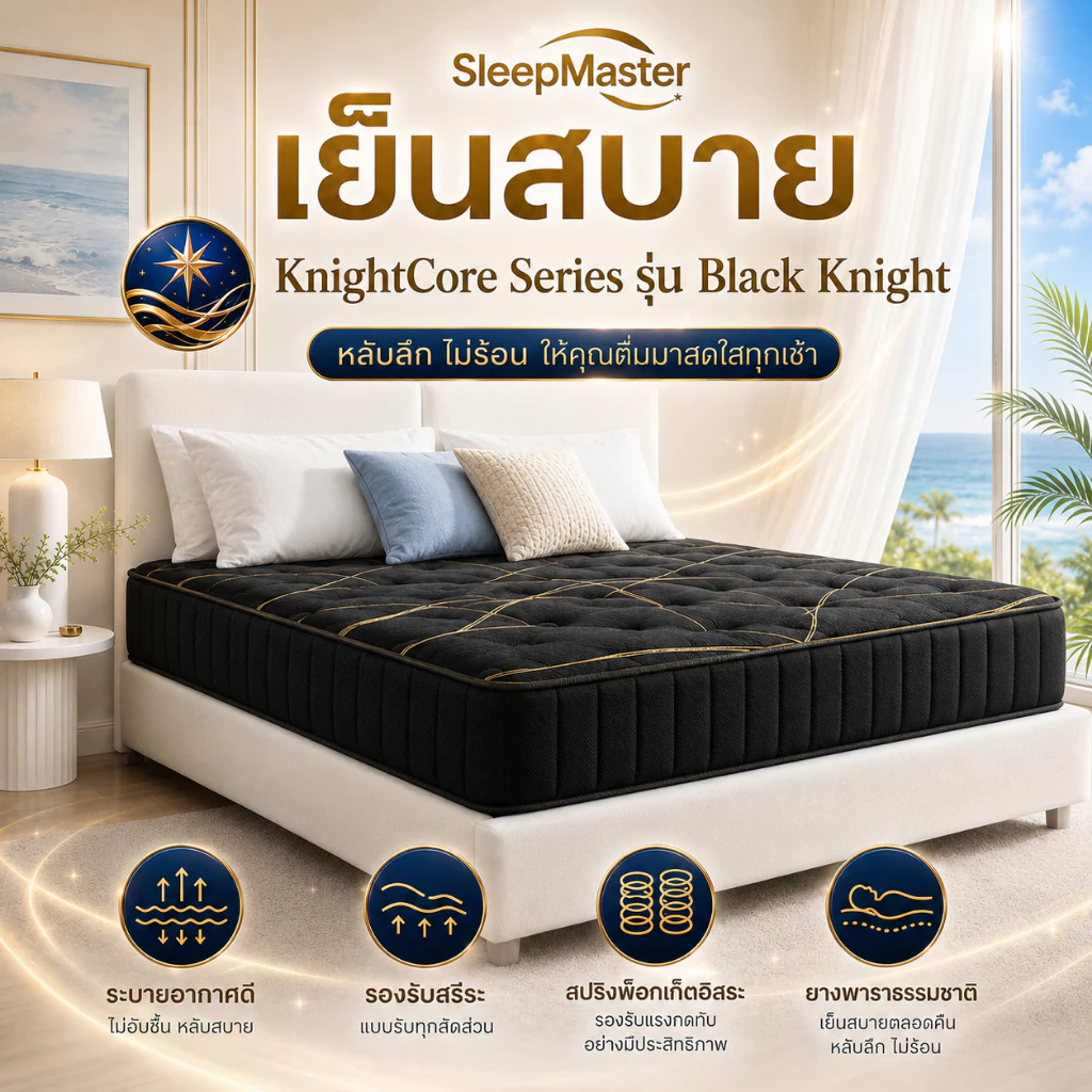 Sleep Master ที่นอนสปริงผสมยางพารา หนา 8 นิ้ว