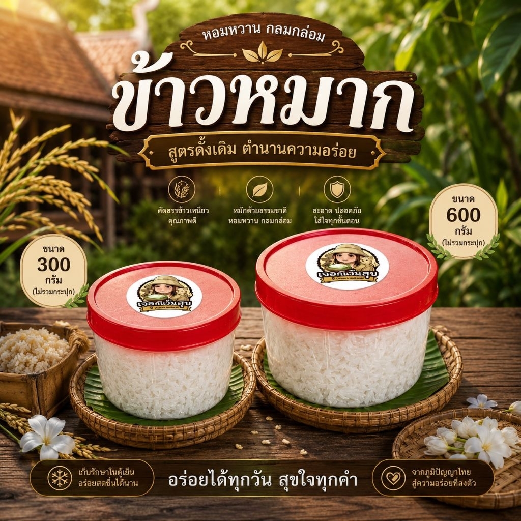 ข้าวหมาก สูตรโฮมเมด หอม หวาน ฉ่ำ กำลังดี