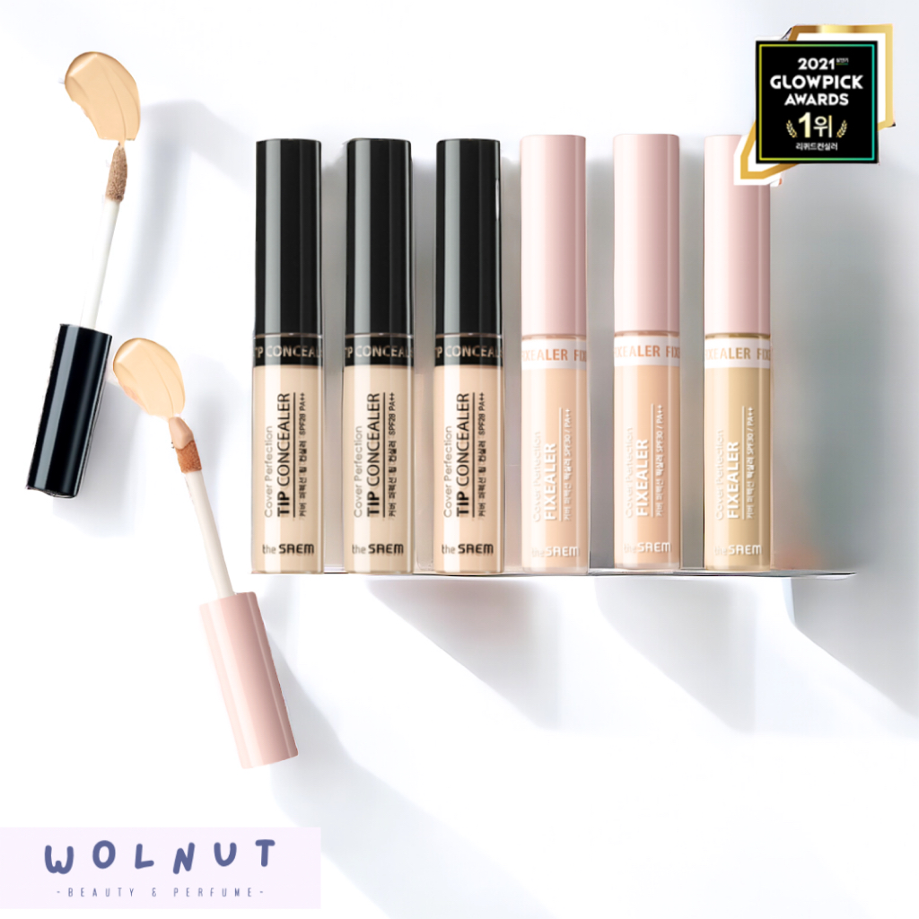 ( พร้อมส่ง) The Saem Cover Perfection Tip / Fixealer Concealer 6.5g คอนซีลเลอร์ ตัวดัง
