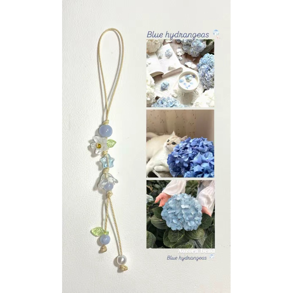 [Aozora_bead] สายห้อยโทรศัพท์ ธีมสีฟ้า Blue collection🩵🪽
