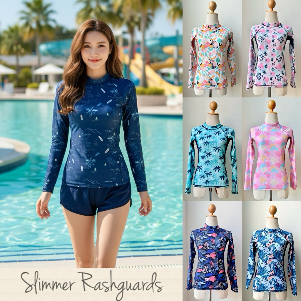 🎉𝐍𝐞𝐰☀️เสื้อว่ายน้ำแขนยาวกัน 𝐔𝐕 รุ่น slimmer (M-2XL)