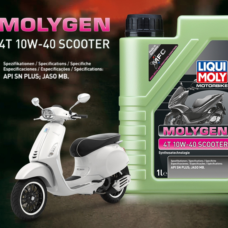 น้ำมันเครื่อง มอเตอร์ไซค์ LIQUI MOLY MOLYGEN Scooter 10W-40 Liqui Moly Motorbike 4T 10W-40 ขนาด 1 ลิ