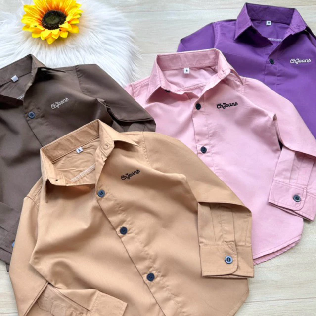 เสื้อเชิ้ตเด็ก คอปก พร้อมส่งจ้า