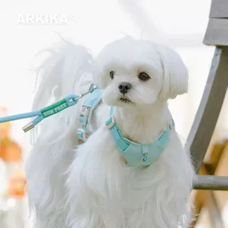 ARKIKA สายรัดอกพร้อมสายจูง สุนัข แมว สวมใส่สบาย ดีไซน์แบบเสื้อVest Harness สายจูงสุนัข สายรัดอกสุนัข