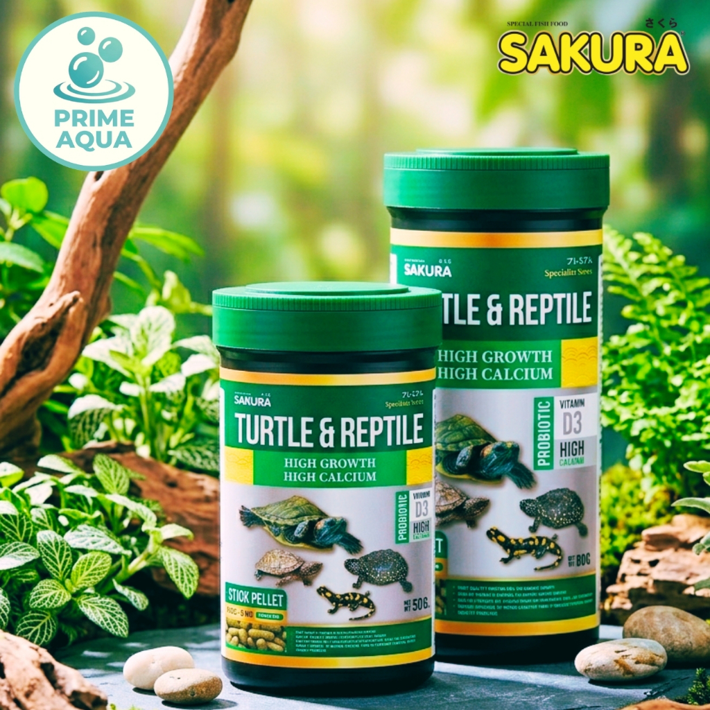 อาหารเต่าสูตรเร่งโต กระดองใหญ่ สุขภาพดี SAKURA SPECIAL TURTLE & REPTILE