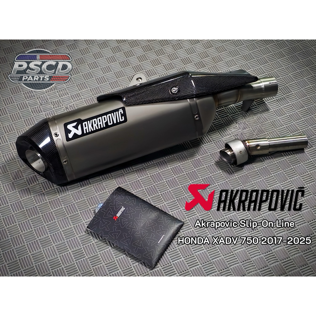 ท่อไอเสีย Akrapovic Slip-On Line Titanium for HONDA XADV 750 2017-2025 ท่อแต่ง ADV750 ถอดSilencer แล
