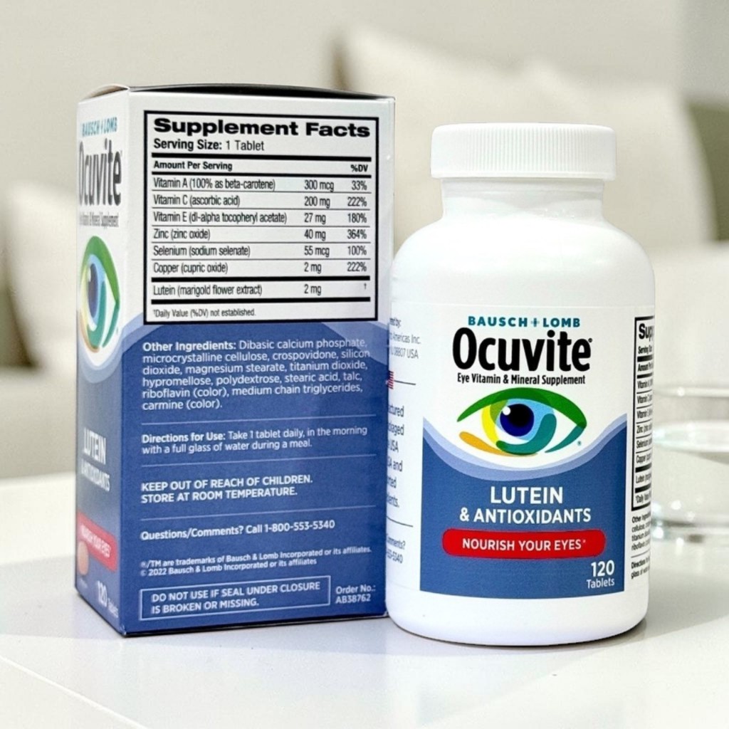 Ocuvite Lutein Eye Vitamin & Mineral Supplement ขนาด 120 เม็ด