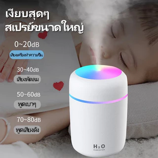 （👍สินค้าใหม่ปี 2026）เครื่องเพิ่มความชื้น 300 มล. พร้อมไฟหลากสี🌈