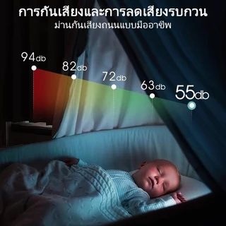ผ้าม่านหน้าต่างผ้าม่านสไตล์ญี่ปุ่นสีเบจ ติดตั้งได้ทั้งรูเจาะและตะขอ แบบมินิมอลบ้านสวยผ้าม่านหน้าต่างกันแสงuv 100%