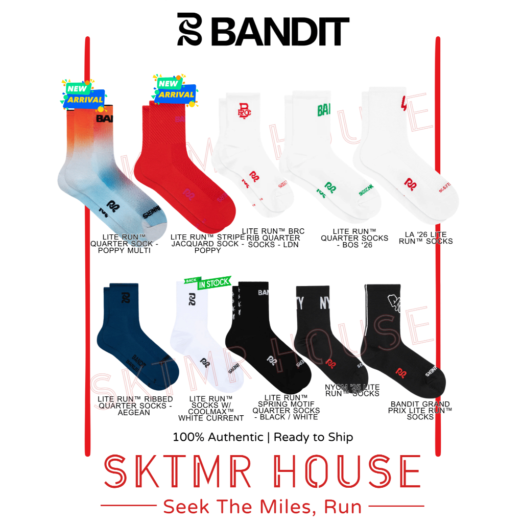 [พร้อมส่ง] ถุงเท้า Bandit Lite Run™ / Cushion Run | ถุงเท้าวิ่ง / เทรนนิ่ง |