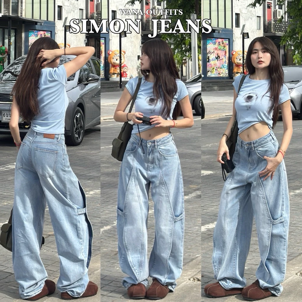 Wana.Outfits - Simon Jeans กางเกงยีนส์ทรงบาเรล