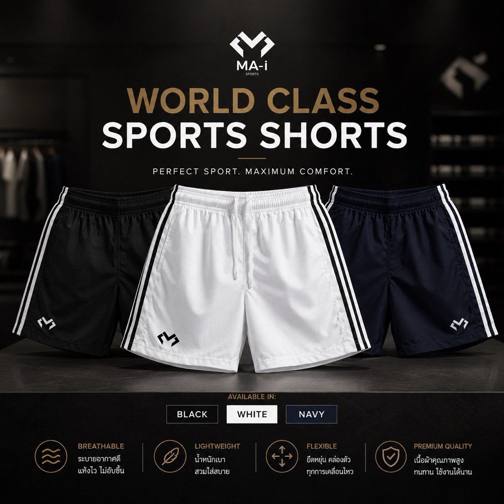 กางเกงaลำลองขาสั้น MA-i 701 Logo 3DVintage Casual Shorts Classic Beyond Time