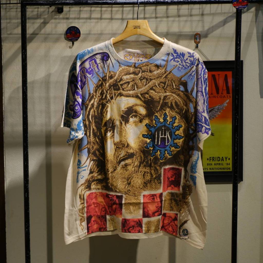 เสื้อ รีโปรดักส์ ลายตำนาน Liquidblue  Religion Jesus Creme l มือ1 แท้ Shop Us #ออกใหม่ล่าสุด