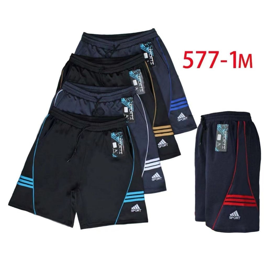 577-1Mกางเกงขาสั้นผ้ายืดเกาหลีแต่งแถบ