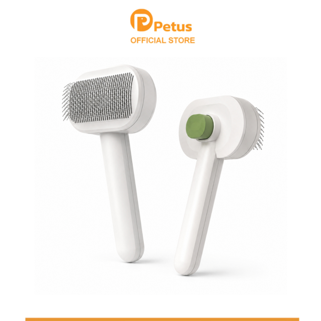 Petus หวีแปรงขนสัตว์เลี้ยง หวีสุนัขแมว Pet Grooming Brush ลดขนหลุด นวดผิวหนัง จับถนัดมือ