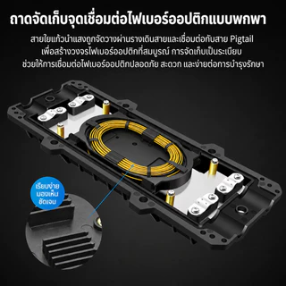 Upliftish กล่องเชื่อมต่อไฟเบอร์ออปติกกันน้ำ 24 พอร์ต กล่องสไปซ์ไฟเบอร์ออปติก สำหรับติดตั้งภายนอก FTTH