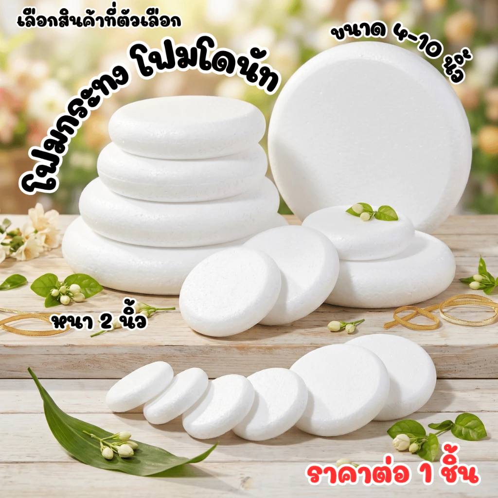 โฟมกระทง โฟมโดนัท โฟม สำเร็จรูป พาน พานไหว้ครู จัดพานไหว้ครู พานวันแม่ กระทง ฐาน โมเดล งาน โรงเรียน ประกวด งานประดิษฐ์ D
