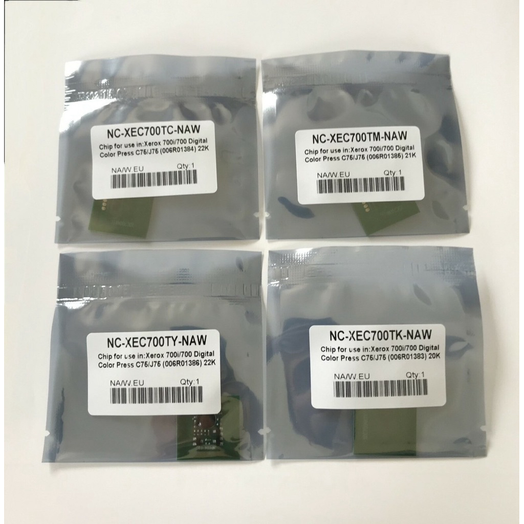 CHIP TONER XEROX 700i / 700 / C75 / J75 โซน USA/EU ชิปตลับหมึก รหัส 006R01383 006R01384 006R01385 006R01386