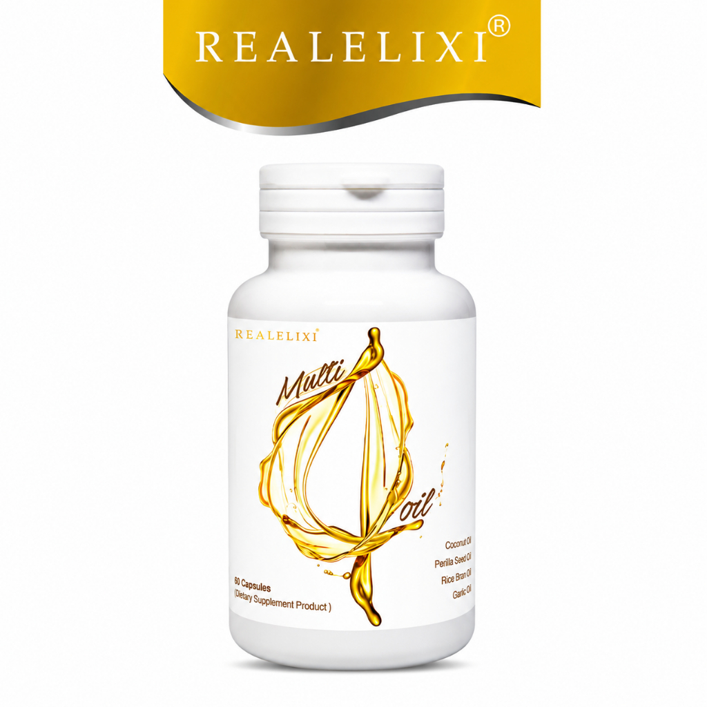 Real Elixir Multi 4 Oil  (60 เม็ด)  4 mix oil  อาหารเสริมมัลติ 4 ออยล์ เรียล  4oil  Real Multi 4Oil