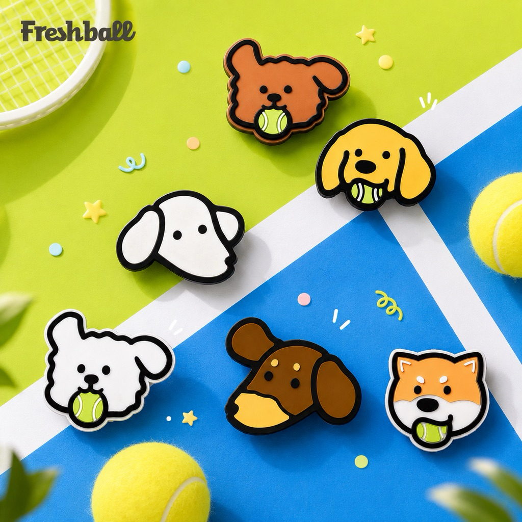 พร้อมส่ง Freshball ของแท้!! กันสะเทือนไม้เทนนิสเจ้าหมา - Dampeners Dog Lover