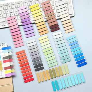 <พร้อมส่ง> โน๊ตกาว PET แคปซูล 💊 Sticky Note 5สี/ 10สี 100-200แผ่น พลาสติก เครื่องเขียน สมุดโน๊ต แถบ พกพา แบบมน