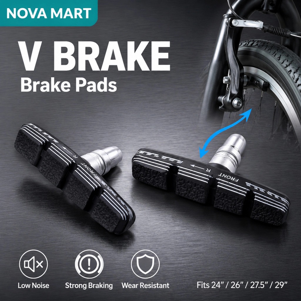 NOVA Mart ผ้าเบรกอลูมิเนียมอัลลอยรูปตัววี, โครงสร้างลิ้นชักเบรคจักรยานภูเขาสำหรับดึงเบรกแบบเส้นตรงเสียงรบกวนต่ำมีในสต็อก