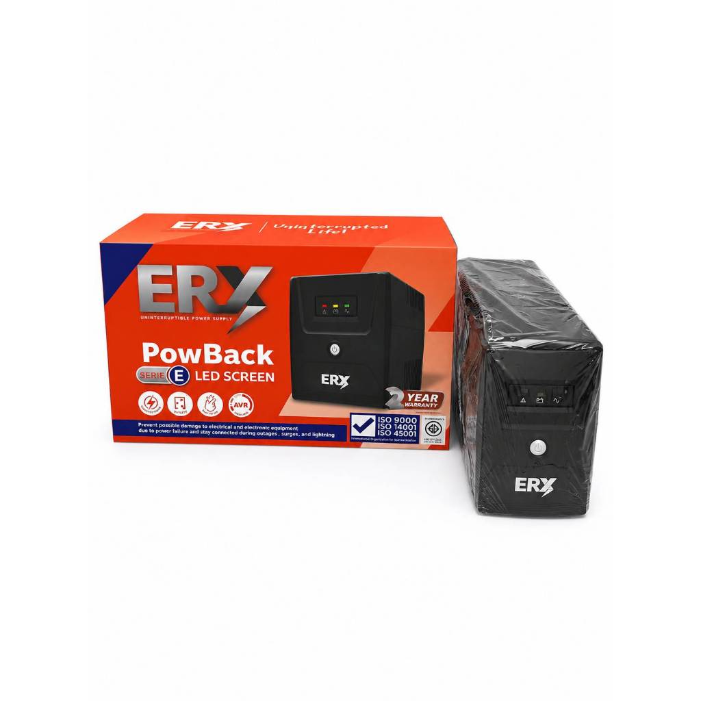 UPS เครื่องสำรองไฟ ERX PowBack Series E LED Screen 800VA/480W รุ่น POWBACK 800E