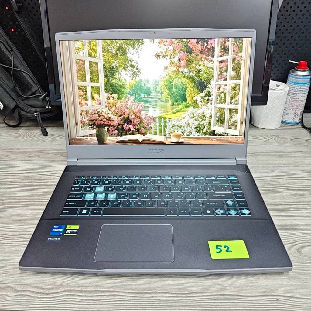 MSI  THIN  15  B12UCX - 2418TH  ประกันศูนย์  26/08/2026  สภาพเครื่องภายนอก  95%  ประสิทธิภาพการทำงาน